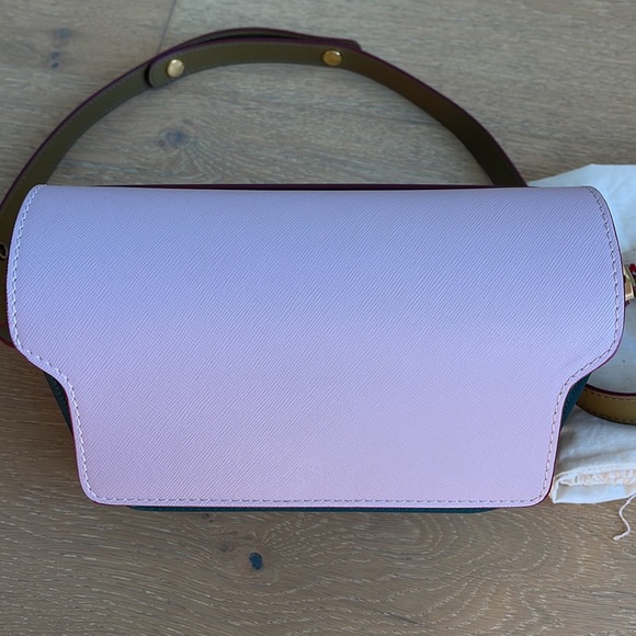 Marni Medium Trunk Bag Pink and Green - Picture 7 of 10